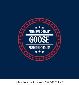 goose premium quality badge. premium quality package label. vintage stamp. designed for butcher shop