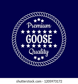 goose premium quality badge. premium quality package label. vintage stamp. designed for butcher shop