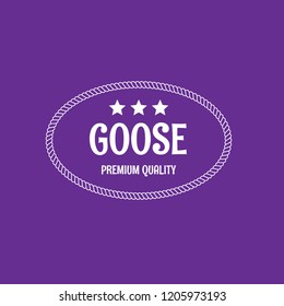 goose premium quality badge. premium quality package label. vintage stamp. designed for butcher shop