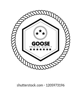 goose premium quality badge. premium quality package label. vintage stamp. designed for butcher shop