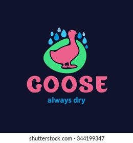 Goose in the rain logo