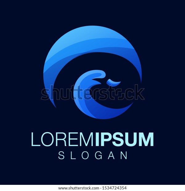 goose round gradient\
color logo design