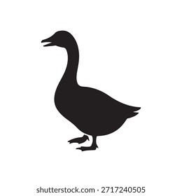 Gans Silhouette Symbol Vektor flaches Design