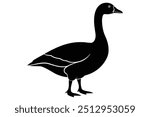 Goose Silhouette Vector Illustration - Wildlife Clipart