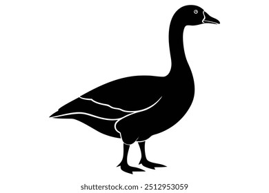 Goose Silhouette Vector Illustration - Wildlife Clipart