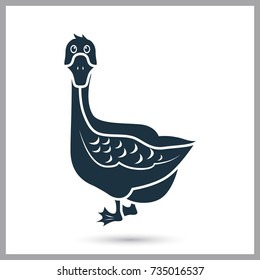 Goose simple icon for web and mobile design