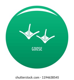 Goose step icon. Simple illustration of goose step vector icon for any design green