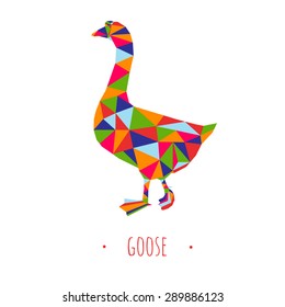 Goose stylized triangle polygonal model