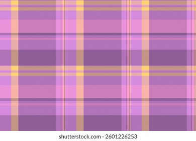 Goose tartan texture textile, frame check background plaid. Contemporary vector pattern fabric seamless in purple and pink colors palette.