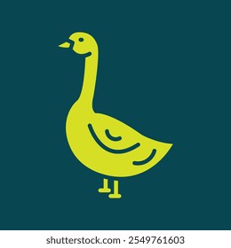 Goose trendy artwork magnificent abstract vector illustration colorful applied design.eps
