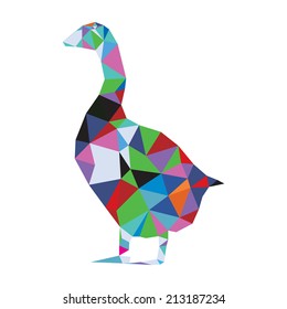 Goose in triangle style