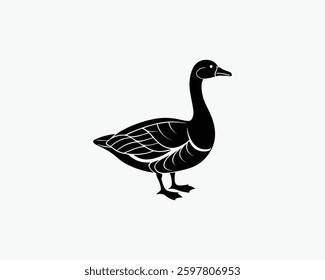 goose vector art black color illustration design