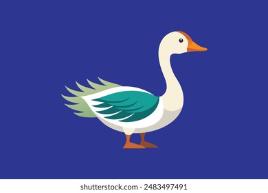 Goose  vector art image illustration