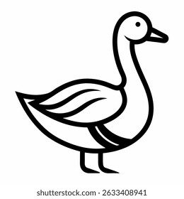Goose vector art line art 