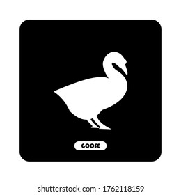 goose vector. with black background