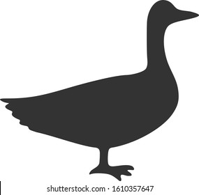 Goose vector icon. Flat Goose symbol is isolated on a white background.