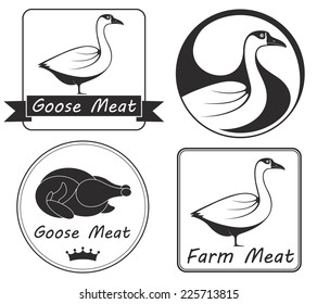 Goose. Vector Illustration. Logo