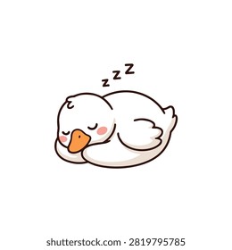 Goose Vector Illustration Sticker. Goose Sticker Collections. Cute Kawaii Goose. Sticker Collectiion. Goose Collection