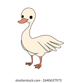 Goose vector illustration with transparent background.