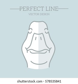 goose vector line, symbol, logo, emblem. Contour Design.