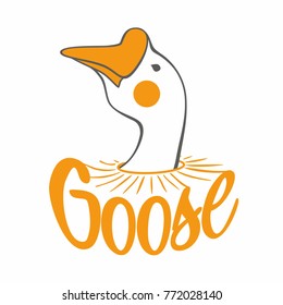 Goose Vector Line Symbol Logo Emblem Stock Vector (Royalty Free ...