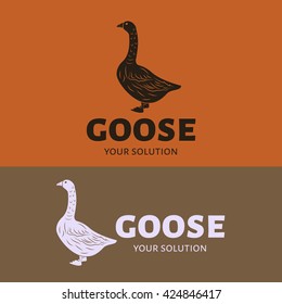 Goose vector logo. Brand logo in the form of a goose.