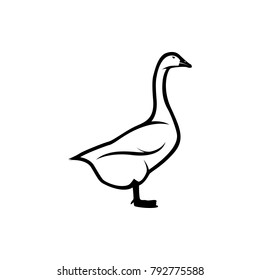 goose vector silhouette