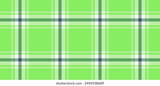 Fondo textil de Vector de ganso, hermosa tela de textura a cuadros. Elegante patrón de tartán a cuadros sin fisuras en la paleta de colores verde y blanco.