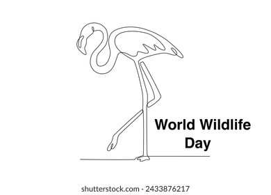 A Goose is walking. World wildlife day