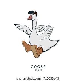 Goose white art