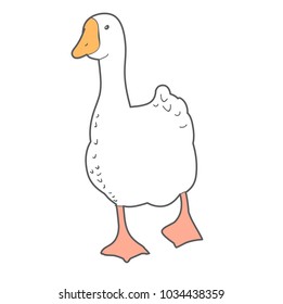  goose, white background