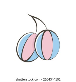 Gooseberries vector Filled Outline Icon Design illustration. Food and Drink Symbol on White background EPS 10 File