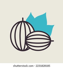 Icono vectorial de las bayas. Símbolo gráfico del sitio web de comida y bebida, diseño de aplicaciones, aplicaciones móviles y medios impresos, logotipo, interfaz de usuario