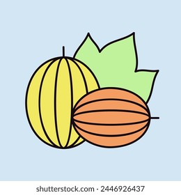 Gooseberries vector icon. Graph symbol for food and drinks web site, apps design, mobile apps and print media, logo, UI