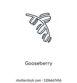 Gooseberry concept line icon. Linear Gooseberry concept outline symbol design. This simple element illustration can be used for web and mobile UI/UX.