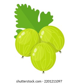 gooseberry flat vector illustration logo icon clipart