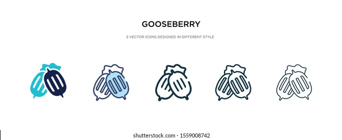 gooseberry icon in different style vector illustration. two colored and black gooseberry vector icons designed in filled, outline, line and stroke style can be used for web, mobile, ui