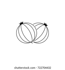 Gooseberry icon on white background