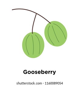 Gooseberry icon vector isolated on white background, Gooseberry transparent sign