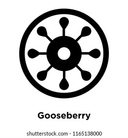 Gooseberry icon vector isolated on white background, Gooseberry transparent sign , food and fruit symbols