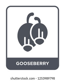 gooseberry icon vector on white background, gooseberry trendy filled icons from Gastronomy collection, gooseberry simple element illustration