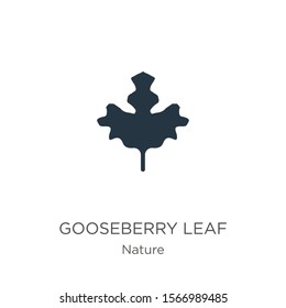 Gooseberry leaf icon vector. Trendy flat gooseberry leaf icon from nature collection isolated on white background. Vector illustration can be used for web and mobile graphic design, logo, eps10