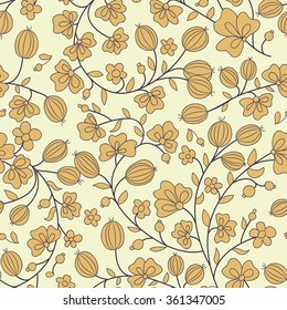 gooseberry seamless texture. vector pattern. seamless texture fills