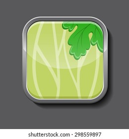 Gooseberry texture icon stylized like mobile app.