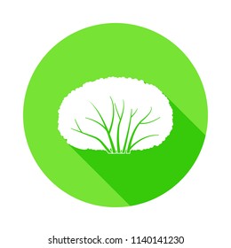 gooseberry tree icon in Flat long shadow style on white background