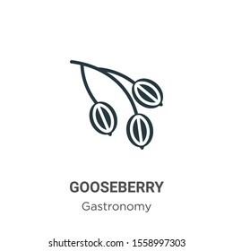 Gooseberry vector icon on white background. Flat vector gooseberry icon symbol sign from modern gastronomy collection for mobile concept and web apps design.