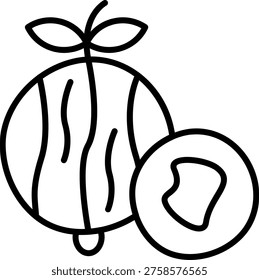 Gooseberry Vector Line Icon Style