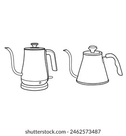 Gooseneck kettle isolated on a white background