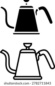 Gooseneck Kettle Line Icon Vector