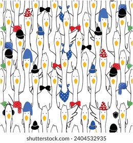 Gooses cartoon seamless pattern design